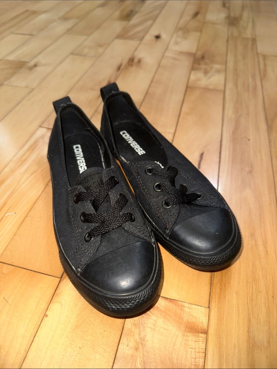 Converse Shoes - Converse Black Ballet Slip-On Canvas Sneakers